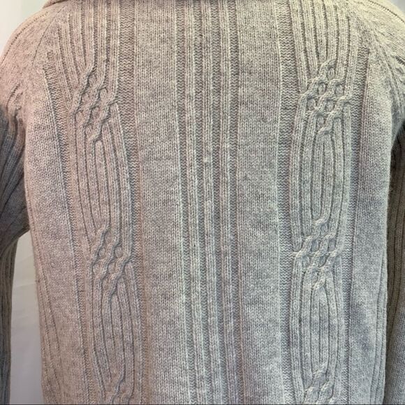 All saints Beige Cream Oatmeal Open Front Cardigan Sweater Sz 10 - Picture 5 of 11